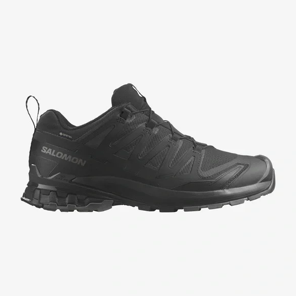 SALOMON WIDE GORE-TEX Trail Running Shoes in Black / Phantom / Pewter Size